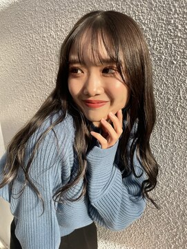 ゲリール ヘア プラス ケア(guerir hair+care) 【guerir hair + care】黒髪×波巻きアレンジ