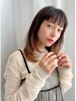 エールバイボヌール(Ere by Bonheur) 【西梅田堂島北新地】ミディアムウルフレイヤーインナーカラー