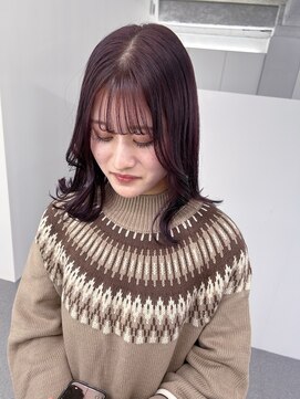 イロウ 山口どうもん店(IROW) ブリーチなしダブルカラー / カシスピンク