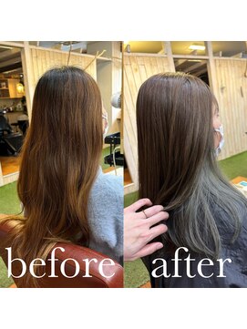 スミカ(sumica) #インナーカラー #グレージュ #ツヤカラー