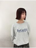 20代30代ショートカットボブウルフ小顔ネビージュワンレン