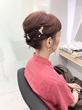 クシュ 本川越店(kusyu...) イメチェンホワイトブロンド外ハネボブ美髪ワイドバング韓国黒髪