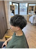 ナチュラルパーマ、メッシュ