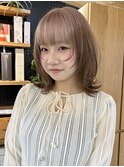 ルーツカラー/レイヤーカット/ホワイトベージュ/裾カラー/ウルフ