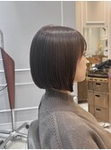 内巻きボブ×暗髪カラー【銀座】片桐