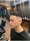 メンズ理容室バーバースタイルスーツ流行ビジネスショート錦糸町