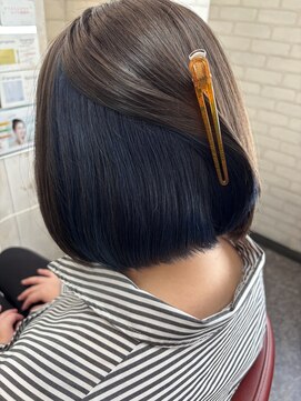 ロマンヤカタ ファース(ROMAN YAKATA fars) 髪質改善　プレミアムカラー　イルミナカラーネイビー@田代10/8