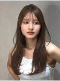 暗めカラー/韓国風巻き/レイヤーカット/髪質改善/縮毛矯正/銀座