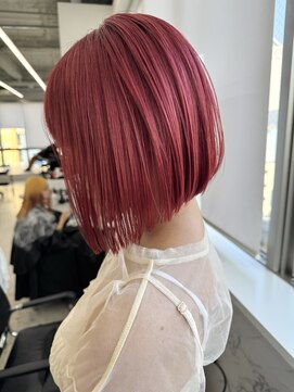 エゴル ナゴヤサカエ(ENGOL NAGOYA SAKAE) Ren/レッド/レッドボブ/ワインレッド/ブリーチカラー/ピンク