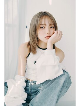 エルサリープアネックス 神戸三宮(Elsaleap annex) 【ショートカット/ボブ】レイヤーボブ/ミルクティーグレージュ/