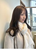 ノンジアミンカラーダークアッシュグレーブラウン似合わせカット
