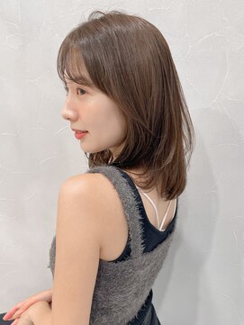 アグノス 青山(Agnos) イメチェン 前髪 ピンクベージュ ブラウン レイヤーカット