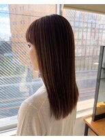 零秒女髪 千里丘店 艶髪まとまり上品ロングストレート髪質改善美髪髪質改善カラー