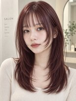 クレビア 名古屋(CreBiA)&nbsp;透明感ピンクブラウン/ハッシュカット/顔まわりカット