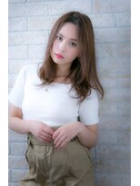 エルデ ナインズ ヘアー スタンド 川口店(elde 9's HAIR STAND)&nbsp;グレージュひし形シルエットの大人かわいい切りっぱなしボブ