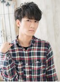 ニュアンスパーマで好感度◎レトロツーブロックショートC