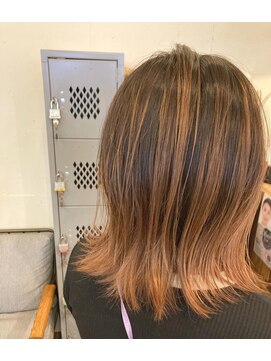 グリッド(GRID) 【GRID style】バレイヤージュ×ピンクベージュ