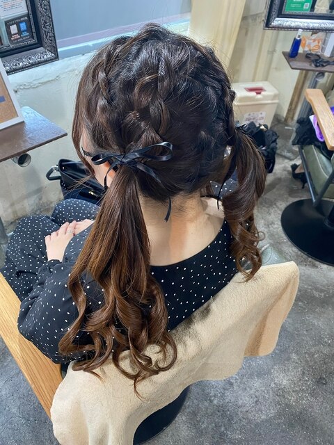 ヘアセット/ヘアメイク/巻きおろし/逆毛/卒業式[新宿/新宿駅]