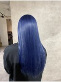ブルー/水色/ホワイトカラーペールブルー学割心斎橋難波韓国ヘア