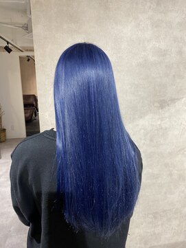 セレーネヘアー オオサカ 心斎橋店(Selene hair OSAKA) ブルー/水色/ホワイトカラーペールブルー学割心斎橋難波韓国ヘア
