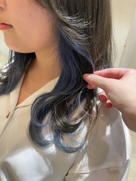 ウィル 都島店(WiLL) 20代30代40代大人可愛いおしゃれヘアブルー系インナーカラー