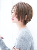 say.重政　前髪なしショートハイライト縮毛矯正ニュアンスカラー