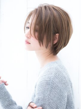 セイドット オモテサンドウ(Say. omotesando) say.重政　前髪なしショートハイライト縮毛矯正ニュアンスカラー