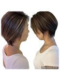 白髪ぼかしショートヘアー