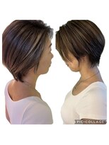 スタジオ キュー(studio q)&nbsp;白髪ぼかしショートヘアー