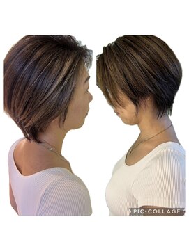 スタジオ キュー(studio q) 白髪ぼかしショートヘアー