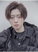 【小久保style】ロングウルフパーマシャギー秋色ピンクカラー