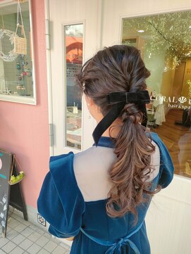 ヘアーアンドスパ コーラルルーム(Hair&spa CORAL room) リボンが可愛いローポニー