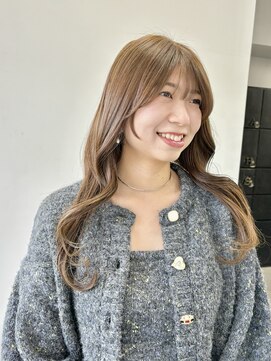 ヘアー アイス 御器所本店(HAIR ICI) 大人美人艶カラーベージュ小顔カット透明感レイヤーロング