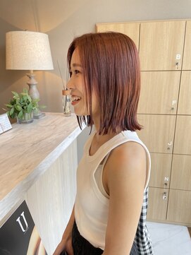 ユウヘアー 千代田橋店(U Hair) オレンジブラウン×ロブ