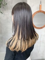 トゥコ(tuco)&nbsp;ロング　ウルフ　レイヤー　インナー　カラー　ブリーチ