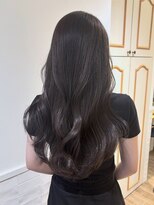 ネオリーブ チロル 横浜西口店(Neolive CiroL.)&nbsp;人気グレージュブリーチなしカラーレイヤーロング巻き髪【横浜】