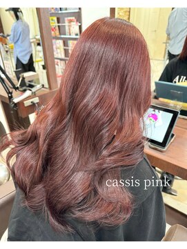 ファブ 千葉店(FaB) 【ブリーチなしダブルカラー×カシスピンク】