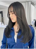 【レイヤーカット】韓国ヘア顔まわりカットロングレイヤー