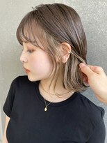 ロンドワン 三宮元町(Lond one) インナーカラー/ボブ/イヤリングカラー/ホワイトグレージュ/ボブ