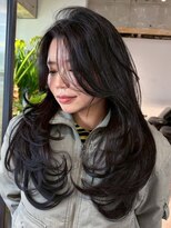 シオン(shion)&nbsp;ロングダークアッシュ顔周りレイヤー_ba581021