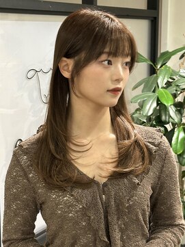 エストアール フクオカ 福岡博多店(est-r. Fukuoka) 結べるレイヤーカット/ベージュカラー/博多