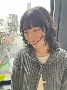 ビハインドザカーテン(BEHIND THE CURTAIN) フェイスレイヤー×レイヤーカット×ミディアムヘア