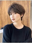 大人ショートマッシュショート分け目なしショート表参道青山