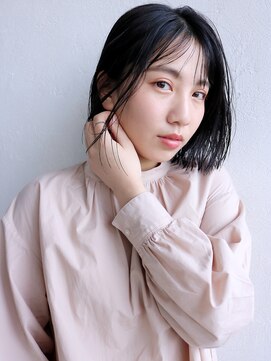 アルバム 渋谷パルコ(ALBUM) 愛され小顔ボブ_ウェーブパーマフォギーベージュ耳かけ_37390