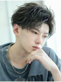 かき上げスタイル【リバーススウェル】2ブロック刈り上げ