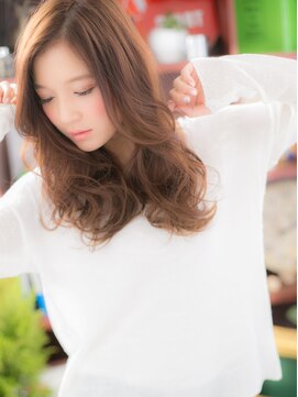 カバーヘアアンドスパ ブリス 浦和(COVER HAIR&SPA bliss) 外国人風オンブレアシンメトリーウェーブ巻きc5浦和20代30代40代