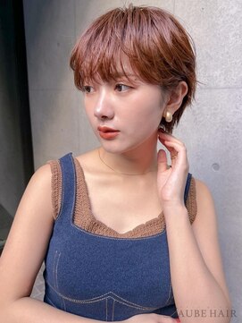 オーブ ヘアー フレイヤ 岩国店(AUBE HAIR freya) 20代・30代_メロウベージュ/丸みショート