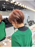 ピンクベージュショート