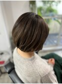 30代40代50代ミルクティーアッシュチョコレートショートヘア