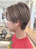 大人丸みショート/くすみブラウン